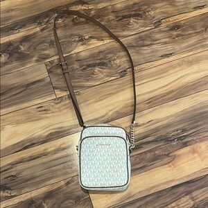 Michael Kors Brown Textured Crossbody Bag